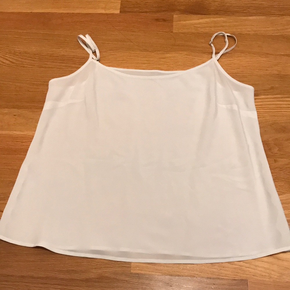 White sheer slip top